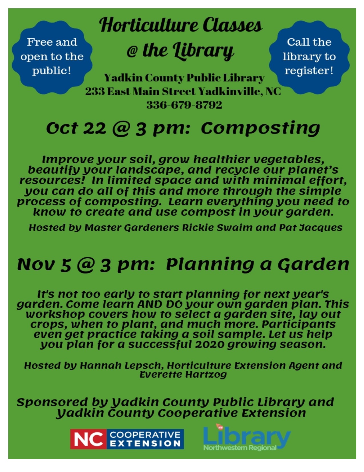 Gardening Classes At The Library North Carolina Cooperative