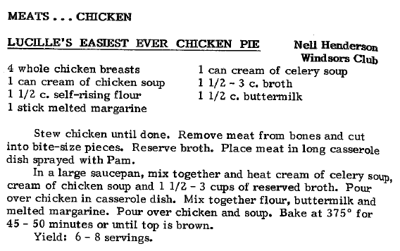 Chicken pie recipe