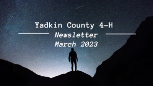 Yadkin County 4-H Newsletter cover for March