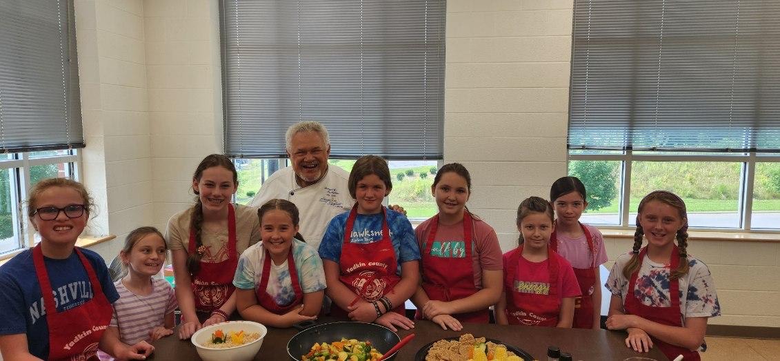 Chef and the Child participants with Chef Don Mc Millan. 