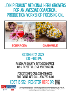 Cover photo for Growing Echinacea and Chamomile for Production